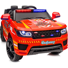 Outfunny Electric Police Car for 2 Volt