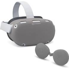 VR - Virtual Reality Hyperkin GelShell Headset Silicone Skin and Lens Cover Set for Oculus Quest 2 Gray