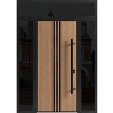 External Door VDomDoors Ronex Teak Exterior Window 36 96 in External Door (x82.7")