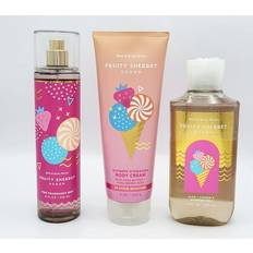 Body Mists Bath & Body Works Fruity Sherbet Scoop Set of 3 8 oz with Cream 10 oz