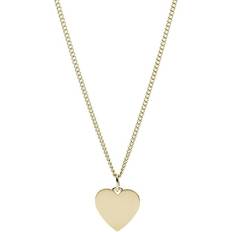 Damen/Unisex - Edelstahl Halsketten Fossil Drew Heart Necklace - Gold