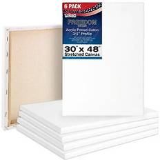 White Canvas U.S. Art Supply Stretched Canvas 30 x 48 Inch 6-Pack