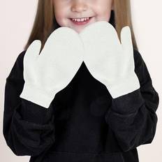 White Mittens Children's Clothing NAISIBABY Winter Gloves Solid Color Mittens - White