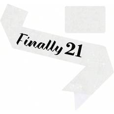 Black Sashes Shein Finally 21 Birthday Sash With Glitter