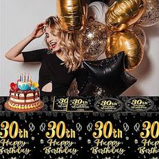 Paper Napkins on sale Shein Happy Birthday Themed Black Napkins 20 Pcs Set