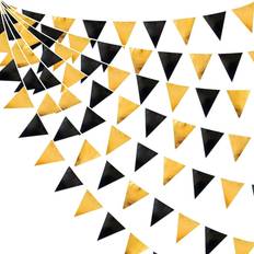 Metallic Color Pennant Flags 12pcs