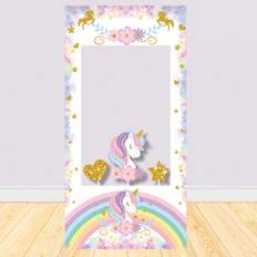 Unicorn Photo Frame Backdrop 1pc