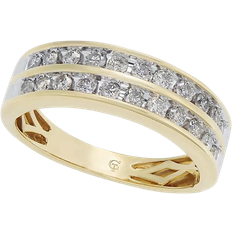 Macy's Rings Macy's Two Row Band - Gold/Diamonds