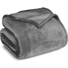 Bare Home Fluffy & Soft Blankets Grey (228.6x228.6cm)
