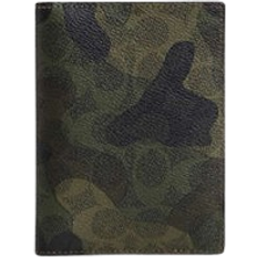 Green Card Cases Coach Passport Card Case In Signature Camo Print - Qb/Dark Shamrock Multi