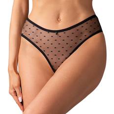 Herren - Polyamid Slips Ouvert Panties Nuites - Schwarz