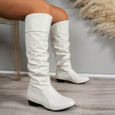 Cheap High Boots Temu Chic Women's Knee-high Boots - Fashionable Pvc