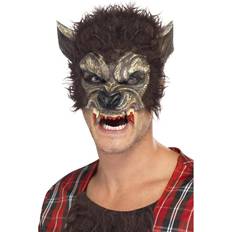 Unisex Half Masks Fancy Dress Smiffys Werewolf Half Face Mask