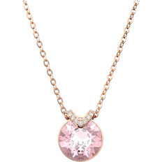 Rose Gold Plated Necklaces Swarovski Bella V Pendant Necklace - Rose Gold/Pink/Transparent