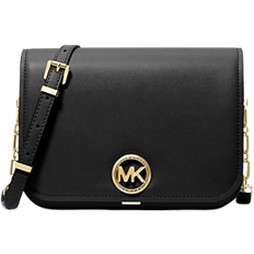 Michael Kors Delancey Medium Leather Messenger Bag - Black