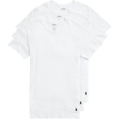 Slim T-shirts Polo Ralph Lauren Men's Slim Fit Wicking Crew Undershirts 3-pack - White