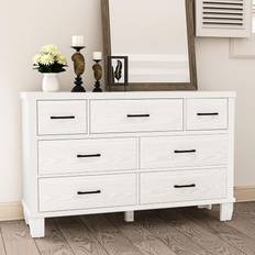 Chest dresser IDEALHOUSE Modern Dresser for Bedroom White Chest of Drawer 51.1x32.6"