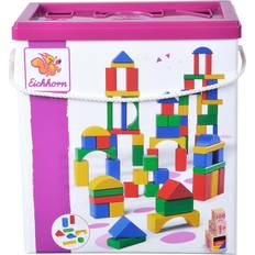 Eichhorn Coloured Wooden Blocks 100pcs