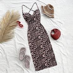 Shein Lässiges Romantisches Urlaubskleid - Leoprint