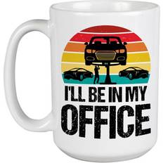 Make Your Mark Design Retro I ll Be in My Office Mug 15oz Cup & Mug