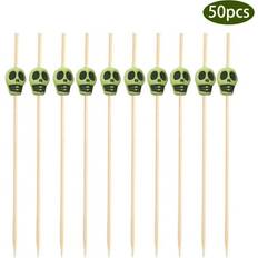 Green Forks Sueyeuwdi Bamboo Pick Buffet Fruit Skewer Set of 50 Dessert Fork