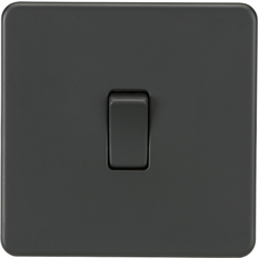 Knightsbridge Screwless 10AX 1G 2-Way Switch Anthracite