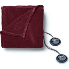 Sunbeam Electric Heated Microplush Blanket Dual Digital Blankets Red (228.6x228.6)