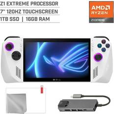 ASUS CyberEZQ, ROG Ally 1TB SSD Gaming Handheld 7-inch Touchscreen 120Hz FHD 1080p AMD Ryzen Z1 Extreme Processor Mytrix Hub Screen Protector 3 Accessories: 4 in 1 Bundle