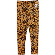 Leopard Byxor Barnkläder Mini Rodini Basic Leopard Leggings - Beige (1000001013)