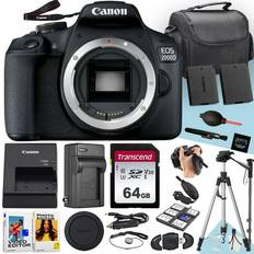 Cheap DSLR Cameras Canon Marketing Jungle, EOS 2000D Rebel T7 DSLR Camera (Body Only) 64 GB Memory Tripod Monopod Extra Battery More (21pc Bundle)