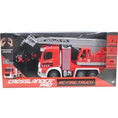 USB Véhicules de Travail RC Lexibook Camion de pompiers télécommandé CROSSLANDER PRO avec effets sonores et lumineux Rouge