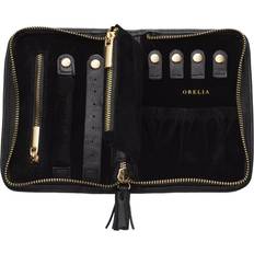 Gold Jewellery Storage Orelia Jewellery Travel Case - Black/Gold