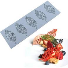 Silicon Cake Decorations Groomer Embossing Lace Fondant Moulds 3D Tree Leaves Cake Decoration