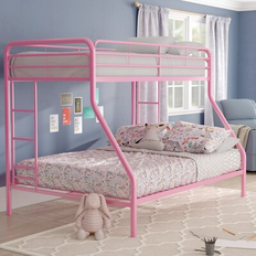 Pink Beds Harriet Bee Daury Twin Over Full Bunk Bed