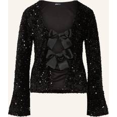 Gina Tricot Blusar Gina Tricot Topp Bow Sequin Top - Svart