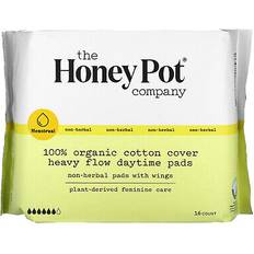 The Honey Pot 100% Organic Cotton Covered Heavy Flow Weekly Pads 16 Pack