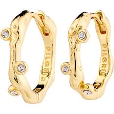 Örhängen på rea Pilgrim Hermione Crystal Hoop Earrings - Guld
