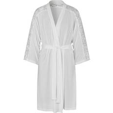 Beige - Women Robes Lascana Bride Lace Kimono - Ecru
