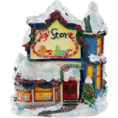 Christmas Villages Northlight Toy Store Building Yellow Christmas Village 3.8"