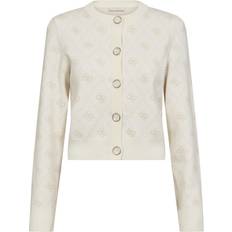 Guess Cardigans Guess 4G Logo Wool Blend Cardigan - Black