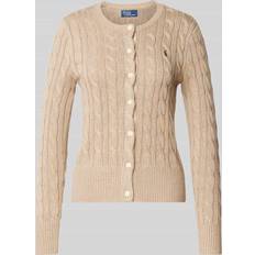 Polo Ralph Lauren Women Clothing Polo Ralph Lauren Cotton Cable Knit Cardigan - Light Saddle Heather