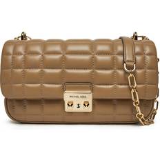 Michael Kors Beige Taschen Michael Kors Tribeca Large Quilted Leather Shoulder Bag - Natural