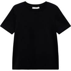 Mango Överdelar Mango Basic 100% Cotton Tshirt Dam Kortärmade T-shirt - Black