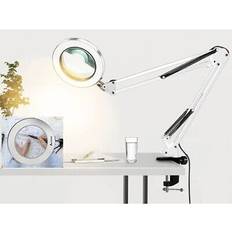 Izoxis LED-lampa med Förstoringsglas 10 Ljusnivåer USB Bordslampa