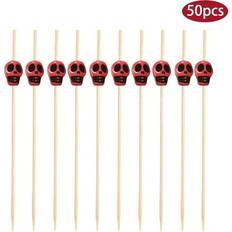 Red Forks Sueyeuwdi Bamboo Pick Buffet Fruit Skewer Set of 50 Dessert Fork