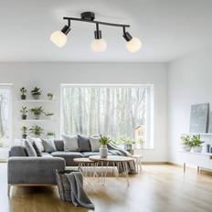 Loki Loftlampe 3 Lyskilder Lang Sort Jern