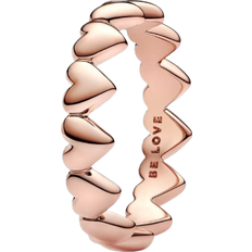 Pandora Row of Hearts Ring - Rose Gold