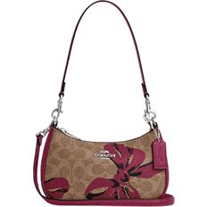 Coach CA077 Mini Lane Top Handle With Whipstitch In Gold/Pink on sale Multi