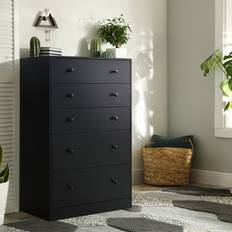 Black 5 drawer chest Zipcode Design 5 Black Baez Chest of Drawer 31.6x48.3"