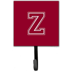 White Picture Hooks Caroline's Treasures Letter Z Initial Monogram Maroon White Leash Holder Picture Hook